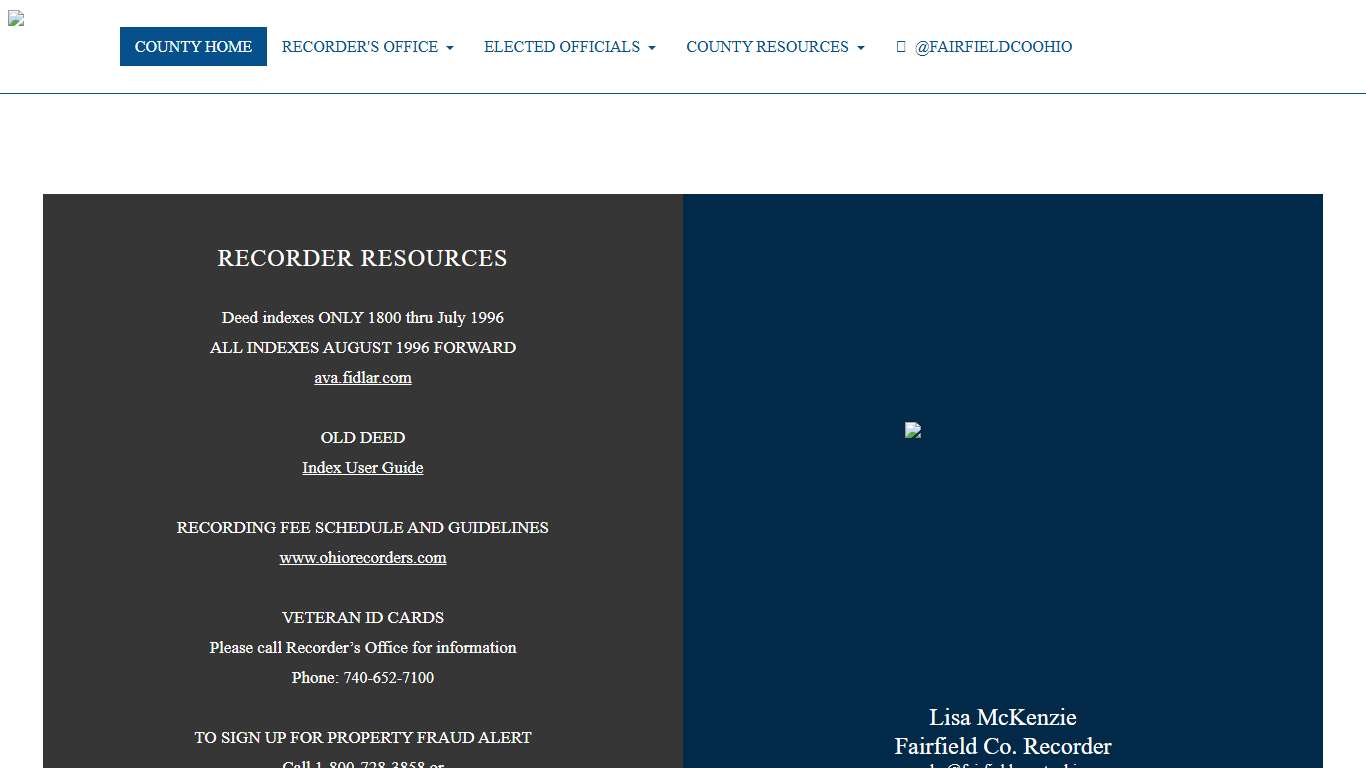 Fairfield County Recorders Office, Lancaster, Ohio